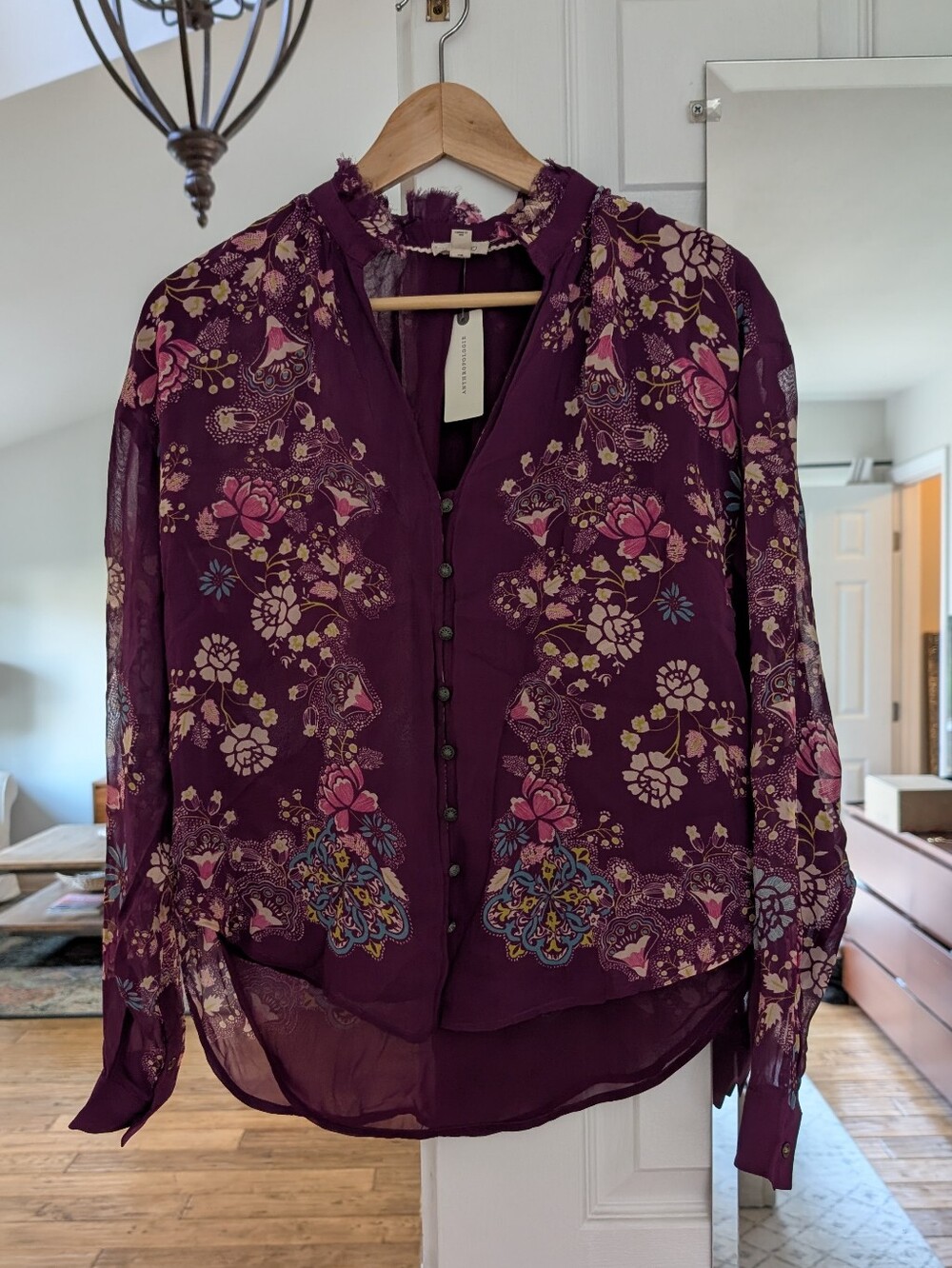 Anthro Pilcro Sheer Blouse NWT